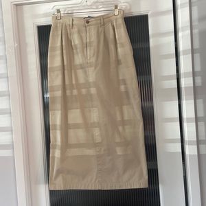 Ralph Lauren 100% cotton beige denim pencil skirt